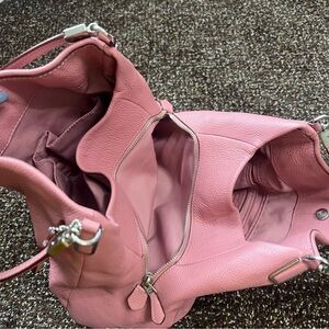 Pastel pink coach shoulder purse